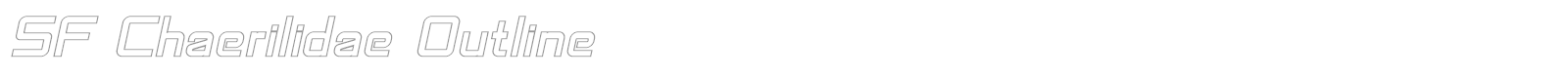 SF Chaerilidae font preview